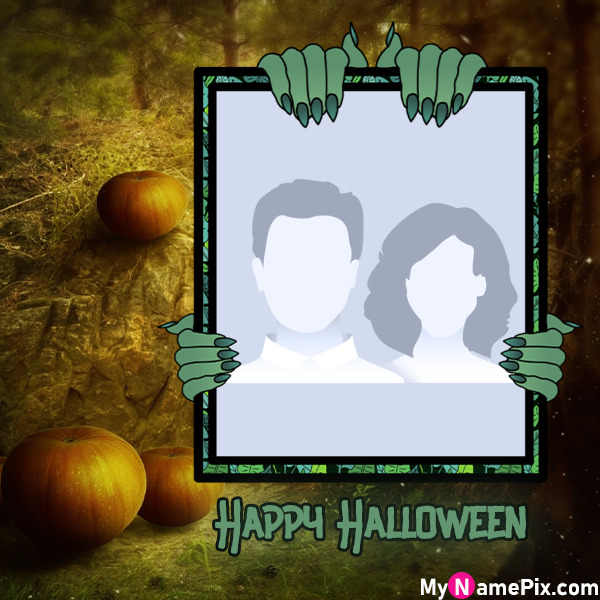 Happy Halloween Horror Frame With Picture