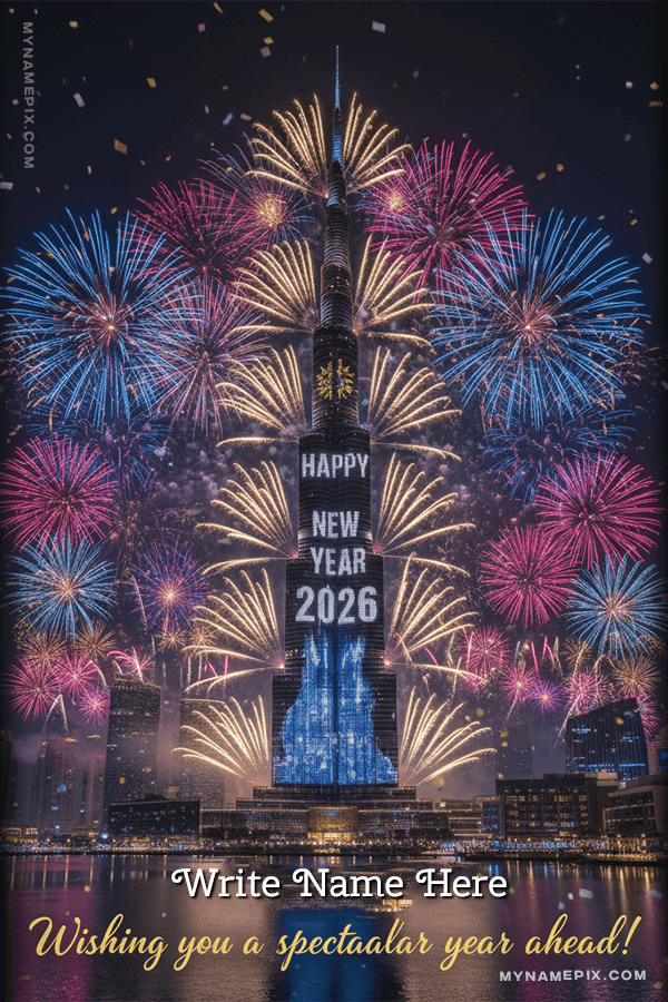 Happy New Year 2026 Friends Greeting Card with name and quote