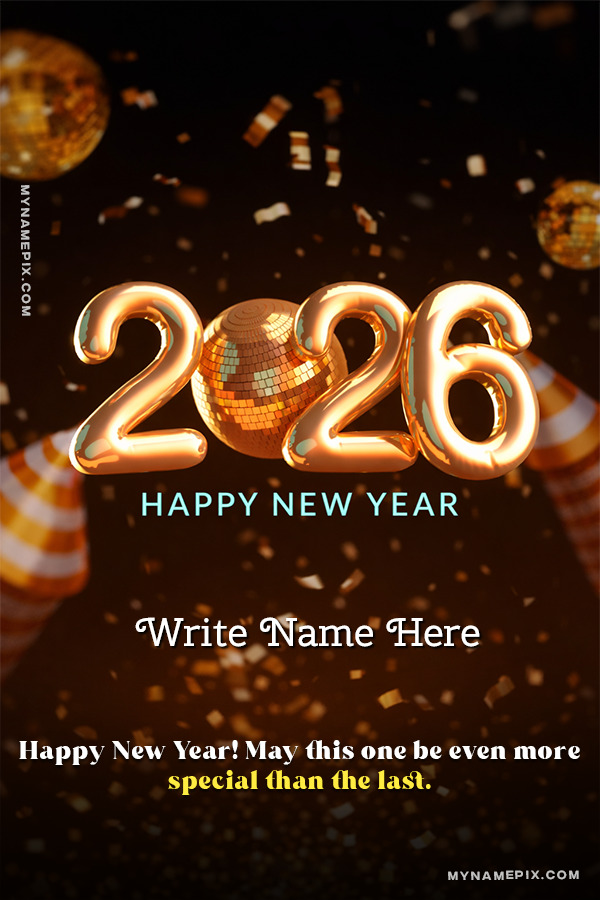 Happy New Year 2026 Personalized Name Greeting with Quote
