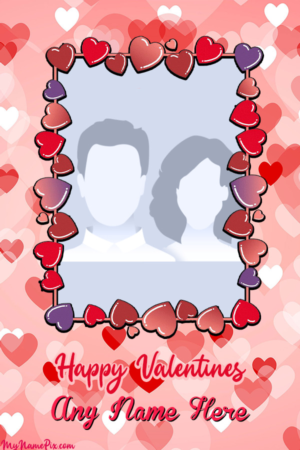 Happy Valentines Beautiful Wish Card With Name and Picture Both Happy Valentine's Day 2022
