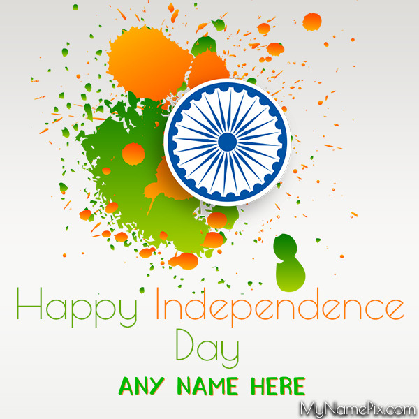 India Independence Day Card With Your Name