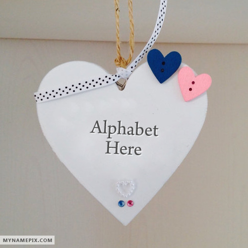 Initial Name Alphabet Letter On Heart Photo