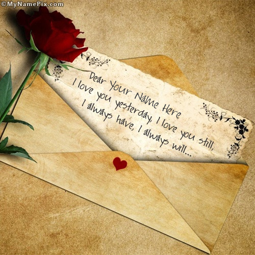 Beautiful Love Letter With Name