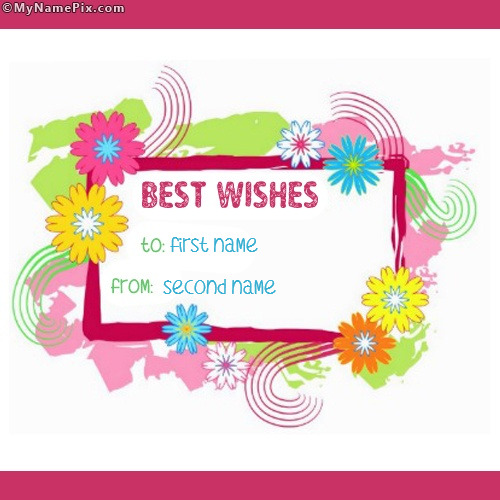 Best Wishes With Name