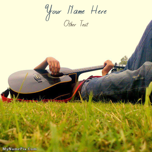 Boy With Guitar Image With Name