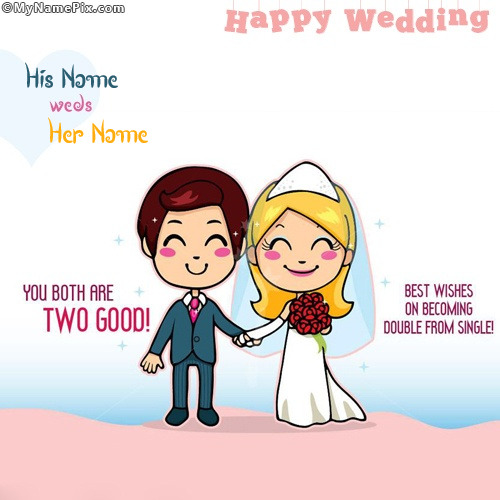 Happy Wedding With Name 