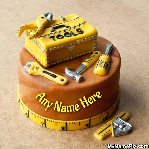 Labor Day Tools Cake With Name