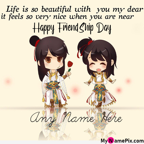 Life Is So Beautiful Friendship Day Card With Name