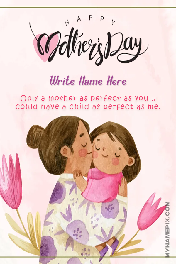 Mother and Daughter love wish card with name | may | events | MyNamePix