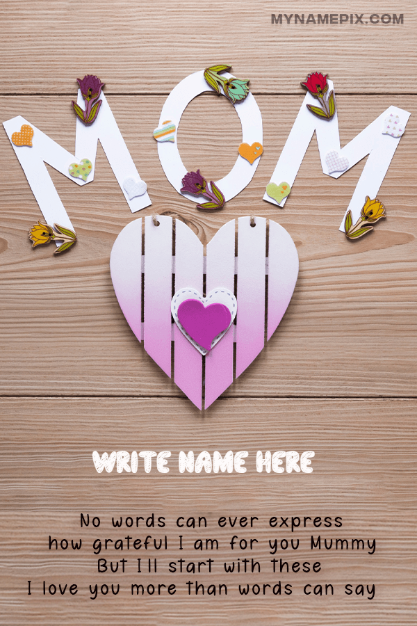 Mothers Day Wish Card with Name | may | For Her | MyNamePix