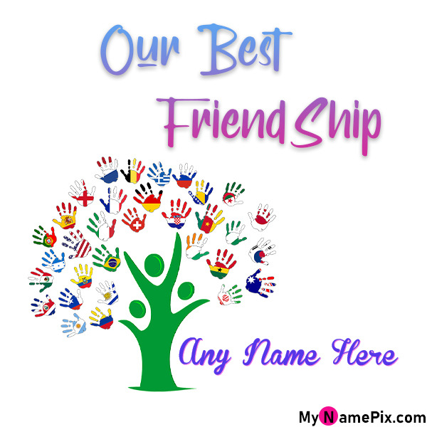 Our Best Friendship Day Card With Name