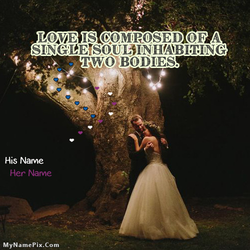 Single Soul In Two Bodies Couple Love Image With Name