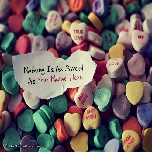 Sweet Love Note Image With Name