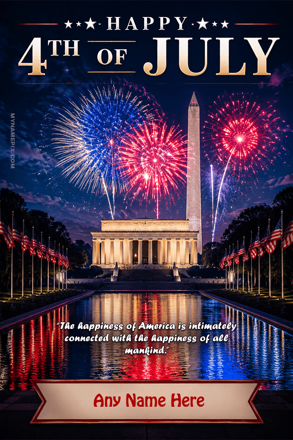 Create Personalized Celebrate the Spirit of Liberty with Name and Quote | whats new | july | MyNamePix with Name & Photo | Free Online Events USA Independence Day Wishes Maker | mynamepix