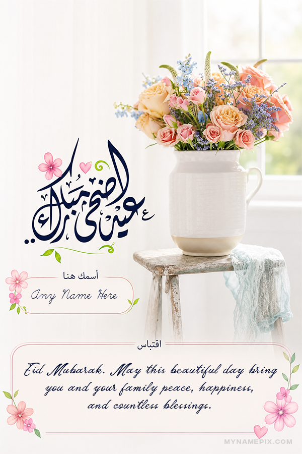 Create Personalized Custom Eid ul Adha Wishes with Name and Quote Stylish | whats new | trending | MyNamePix with Name & Photo | Free Online Events Eid ul Adha Wishes Maker | mynamepix