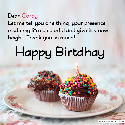 Happy Birthday Corey Cakes, Cards, Wishes