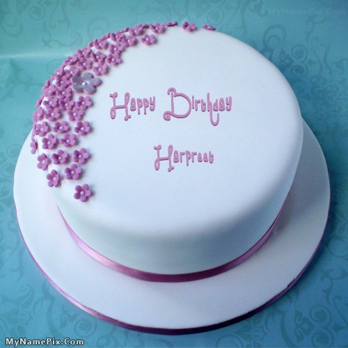 ❤️ Ice Heart Birthday Cake For HARPREET