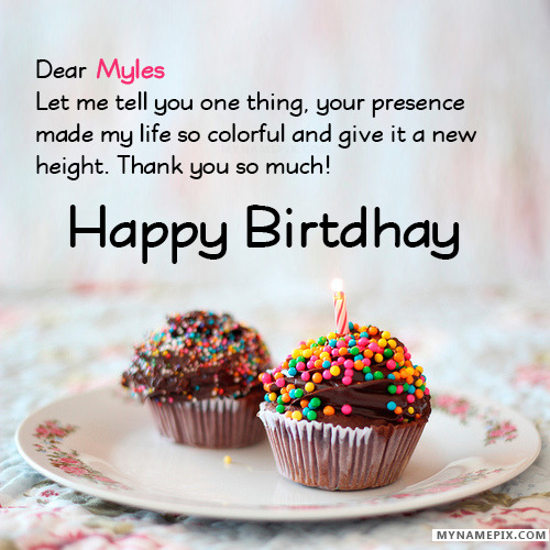 Happy Birthday Myles Cakes Cards Wishes