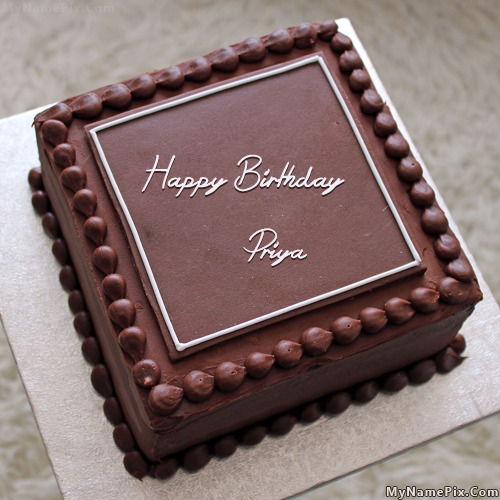 The name priya is generated on Romantic Birthday Cake For Girlfriend With  Na  Happy birthday cake images Happy birthday cake writing Happy  birthday cake photo