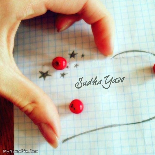 Hand Heart Pic With Name for Sudha Yaso