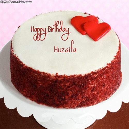 Happy Birthday Cake With Name for Huzaifa
