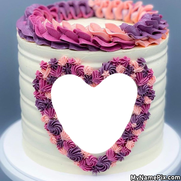 Heart Birthday Cake With Picture for You